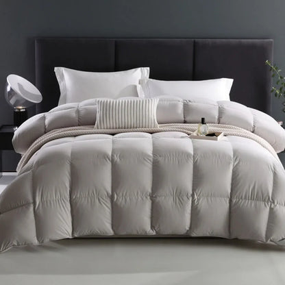 KDJEIKZ Winter Cotton Goose Down Quilt – Five-Star Hotel Duvet, Super Soft & Fluffy for Queen, King & Full Size, All-Season Blanket