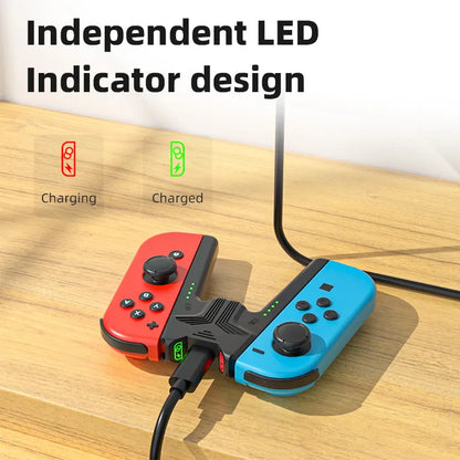 Enhance Your Gaming Experience: Aolion Charging Grip Bracket for Switch Joycon - Controller Handle Charging Station for Nintendo Switch Accessories