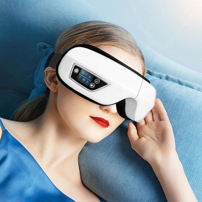 6D Smart Vibration Eye Massager – Hot Airbag Compress, Bluetooth Music Sleep Mask for Eye Relaxation & Fatigue Care
