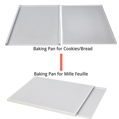 Puff Pastry Baking Tray – Rectangular Perforated Mille Feuille Pan for Oven & Bread