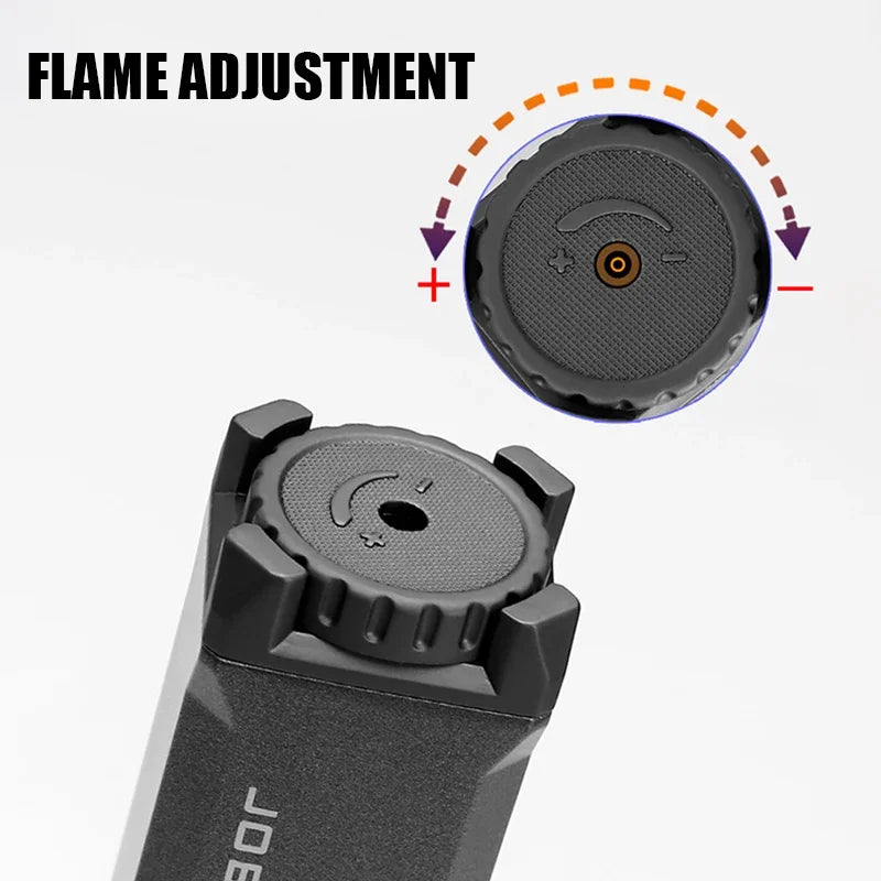 JOBON Outdoor Windproof Turbine Torch – Butane Gas Lighter for Kitchen, Barbecue, Welding – Men’s Tool ( Gas Free )