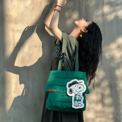 New Snoopy Tote Bag | Large Capacity Casual Shoulder Bag for Girls, Travel & Everyday Use