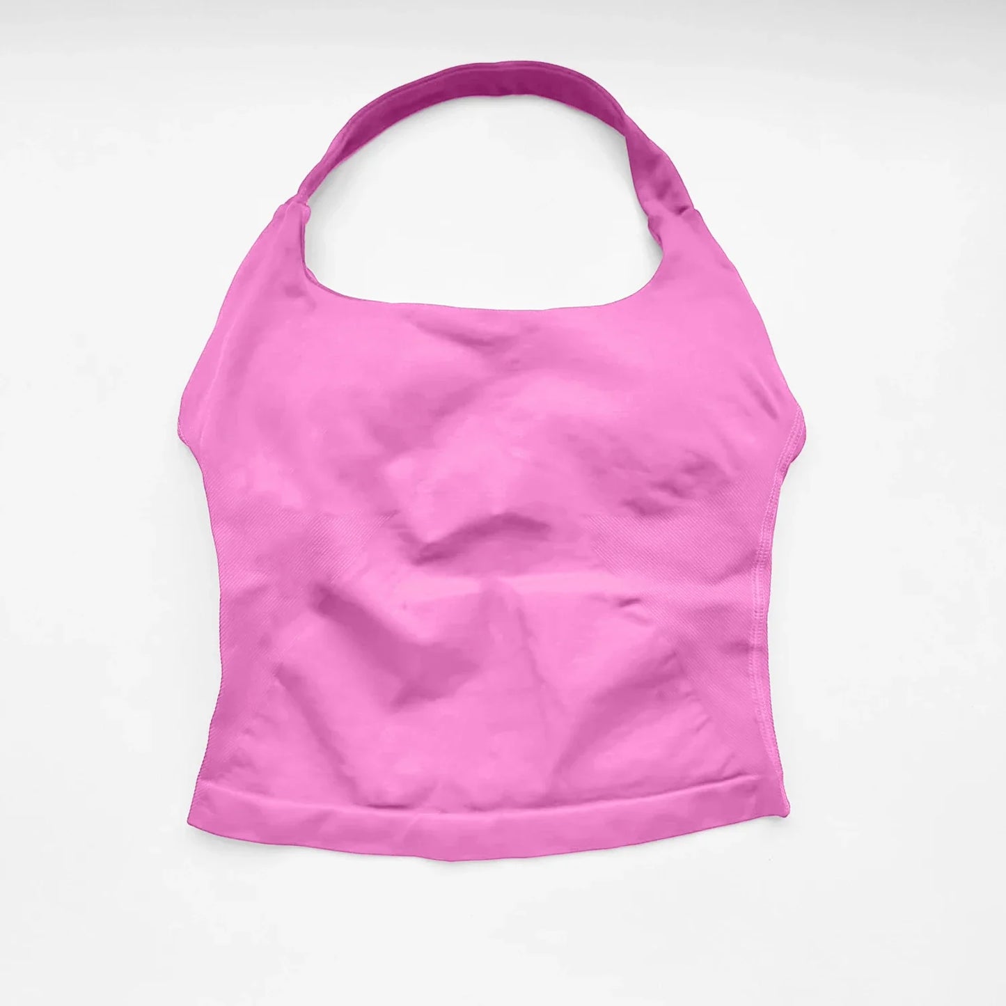 NCLAGEN Impact Halter Top — Women's Padded Longline Strappy Yoga Tank for Gym, Pilates & Fitness Activewear
