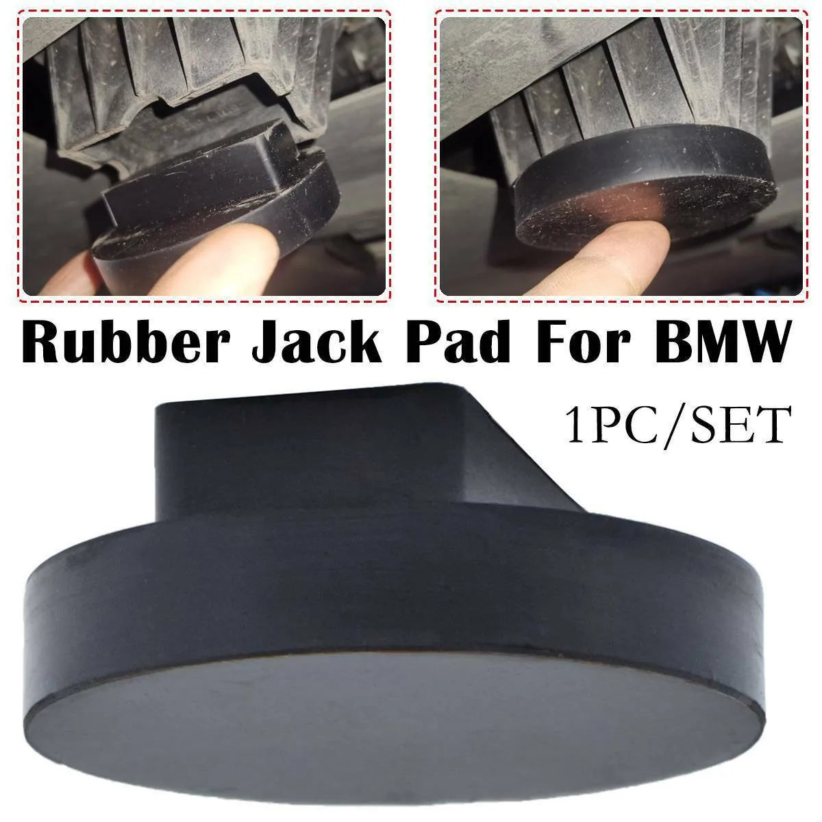 Car Jack Rubber Pad Adapter for BMW and MINI - Lift Frame Protection for E81, E82, E87, E88, F20, F21, E90, E91, E92, X1, X3, R50, R53, R56