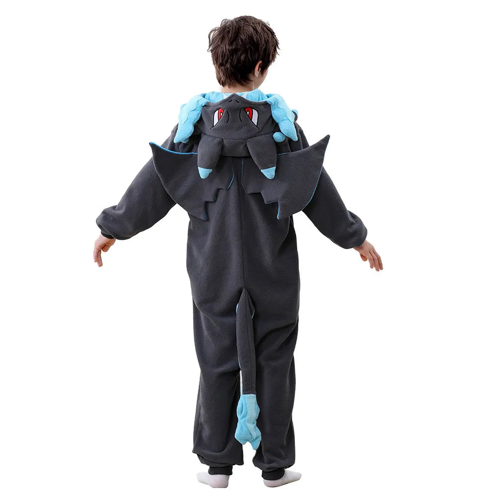 Kids Dragon Cosplay Onesie - Cute Halloween Anime Jumpsuit Costume for Boys & Girls