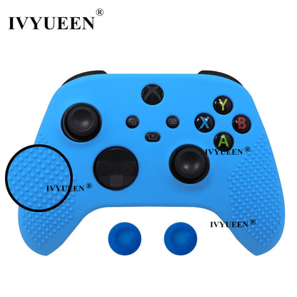IVYUEEN MixColor Protective Silicone Case for Xbox Series S/X Controller — Thumbstick Grip Caps & Gamepad Cover
