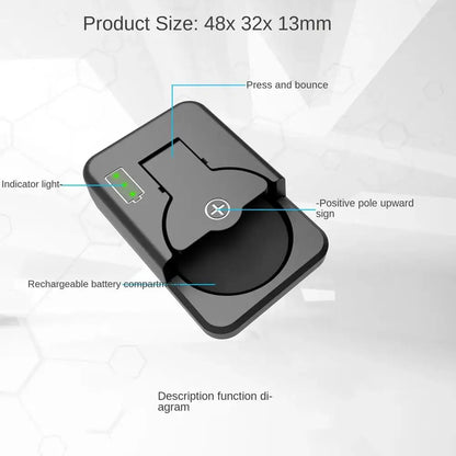 Universal Portable Button Battery Charger - Compatible with LIR1025, LIR1220, LIR1254, LIR1620, LIR1632, LIR2016, LIR2025, LIR2032, LIR2430, LIR2450