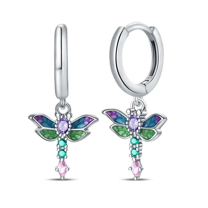 2024 New 925 Sterling Silver Rectangular Hoop Earrings with Zircon - Golden Luxury Wedding Gift for Women
