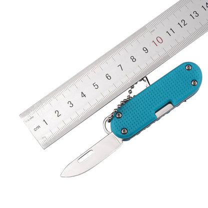 Multifunctional Outdoor Portable Folding Key Knife - Screw Combination Tool, Stainless Steel Pocket Keychain Knife
