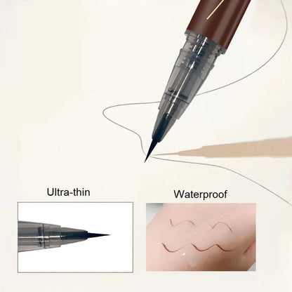 Ultra-Fine Waterproof Eyebrow Pencil & Sweat-Proof Liquid Eyeliner – Professional Dual-Purpose Durable Makeup Tool