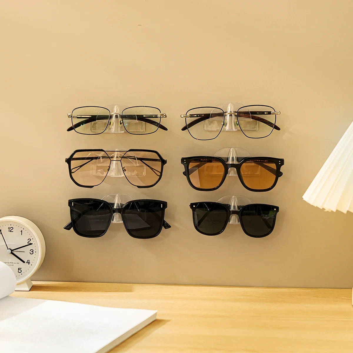 10/16/20/30/40pcs Wall-Mounted Glasses Holder – Fashionable Eyeglass Storage Rack