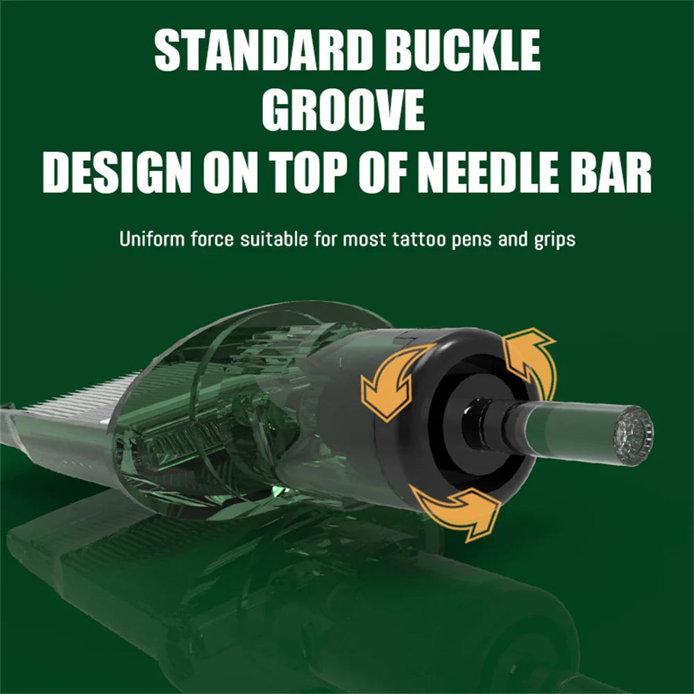 10PCS Large Cartridge Tattoo Needles – Professional Tattoo Equipment for Bold & Big Ink Work