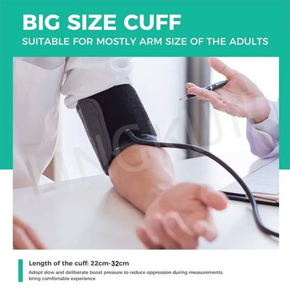 Spanish Voice Blood Pressure Monitor – Digital Arm Sphygmomanometer with LED Big Screen Tonometer