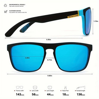 3PCS Polarized Square Sunglasses – Fashionable Outdoor Sports, Travel, Driving & Party Glasses for Men & Women