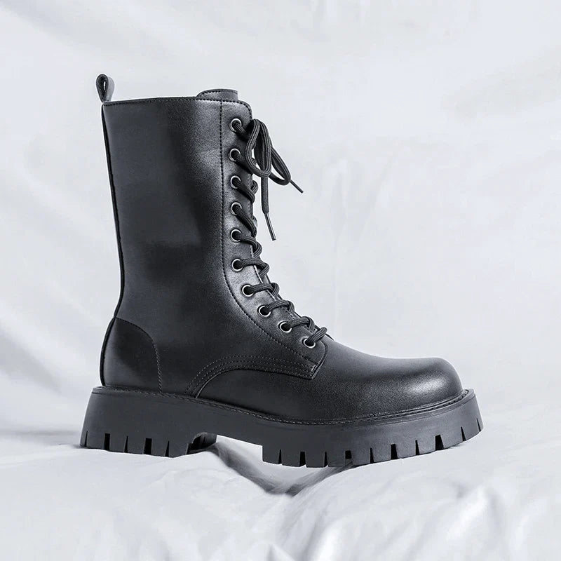 Luxury Brand Men's High Top Boots – Designer Leather Casual, Business & Outdoor Work Boots for Men