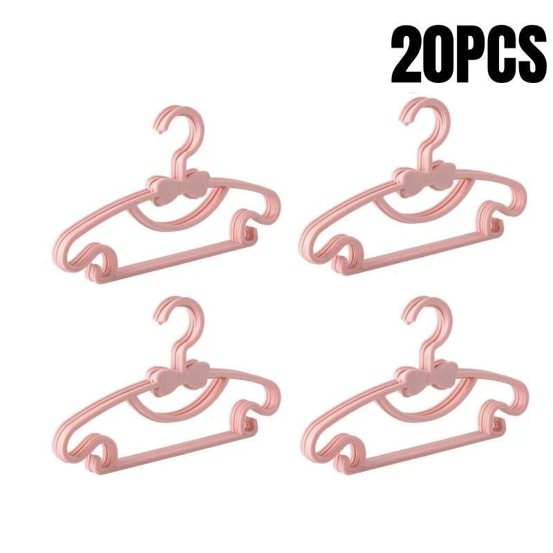 5-50PCS Baby Plastic Hangers – Kids Clothes Storage Rack for Nursery, Toddlers & Infants, Portable Home Use