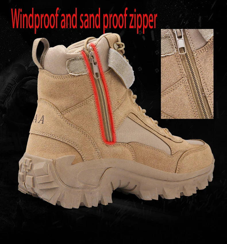 Men's Outdoor Hiking Boots - Desert Tactical Military Boots, Special Forces Anti-Slip & Warm Work Boots