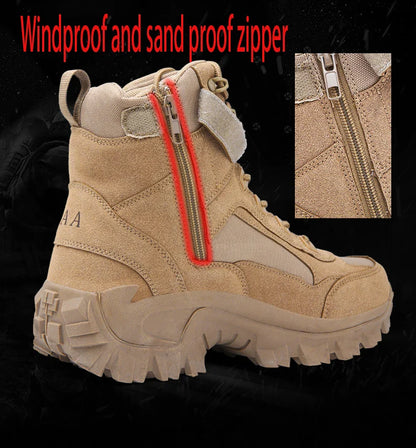 Men's Outdoor Hiking Boots - Desert Tactical Military Boots, Special Forces Anti-Slip & Warm Work Boots