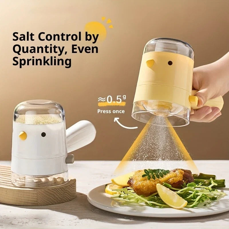 Bird-Shaped Salt Dispenser - Press-Type Seasoning Bottle with Dustproof Quantitative Spice Control
