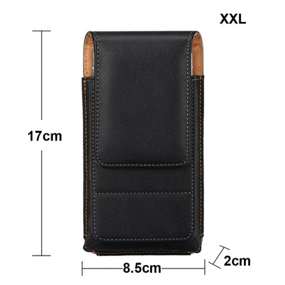 Universal Magnetic Leather Phone Belt Clip Case – 360° Rotating Waist Holster for iPhone, Samsung & Xiaomi