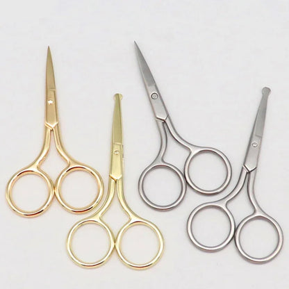Stainless Steel Makeup Scissors - 9CM Compact Eyebrow Nose Hair & Nail Grooming Tool