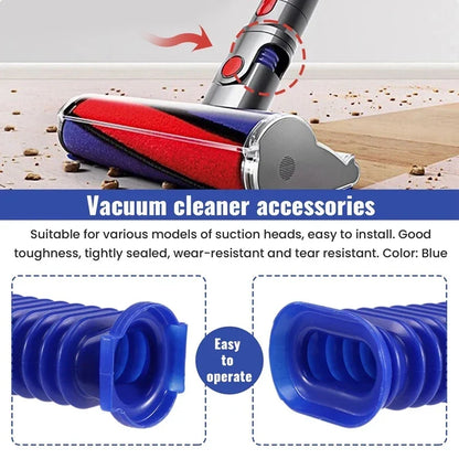 Replacement Lower Duct Hose for Dyson V7 V8 V10 V11 | Flexible Soft Roller Blue Rubber Tube