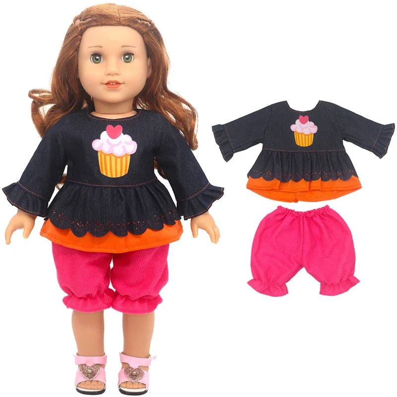 Baby Doll Bikini Outfit — Fits 43cm Born Bebe and 18-Inch American Dolls, Doll Clothes Set
