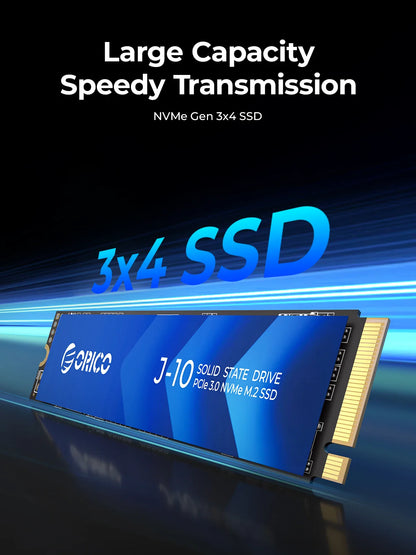 ORICO J10 M.2 NVMe SSD 3100MB/S – PCIe 3.0 Internal Solid State Drive for Audio Editing, 1TB, 2TB, 4TB