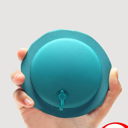 Foldable Travel U-Shape Neck Pillow - Portable Press-Inflatable Cushion for Airplane and Car Rest