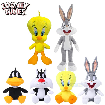 Looney Tunes Plush Toy Set — 20cm Bugs Bunny, 32cm Tweety, Lola Bunny & Daffy Cartoon Peluche