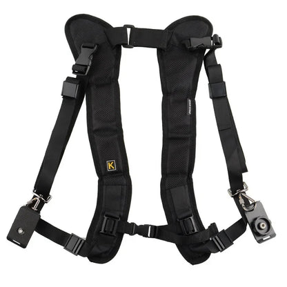 K Double Shoulder Camera Strap – Quick Release Belt Harness for DSLR Cameras & Camcorders, Compatible with Canon Nikon Sony