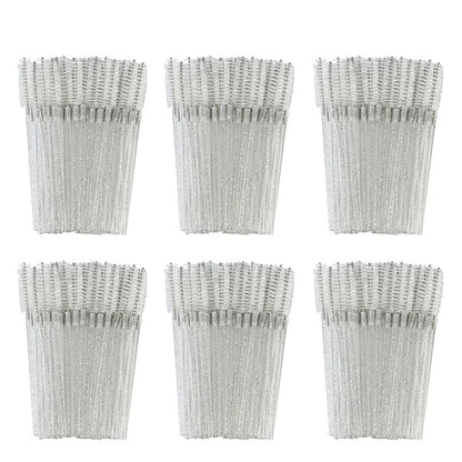 ANNAFRIS 50PCS Disposable Eyelash Brushes - Soft Crystal Lash Extension & Eyebrow Makeup Mascara Wands