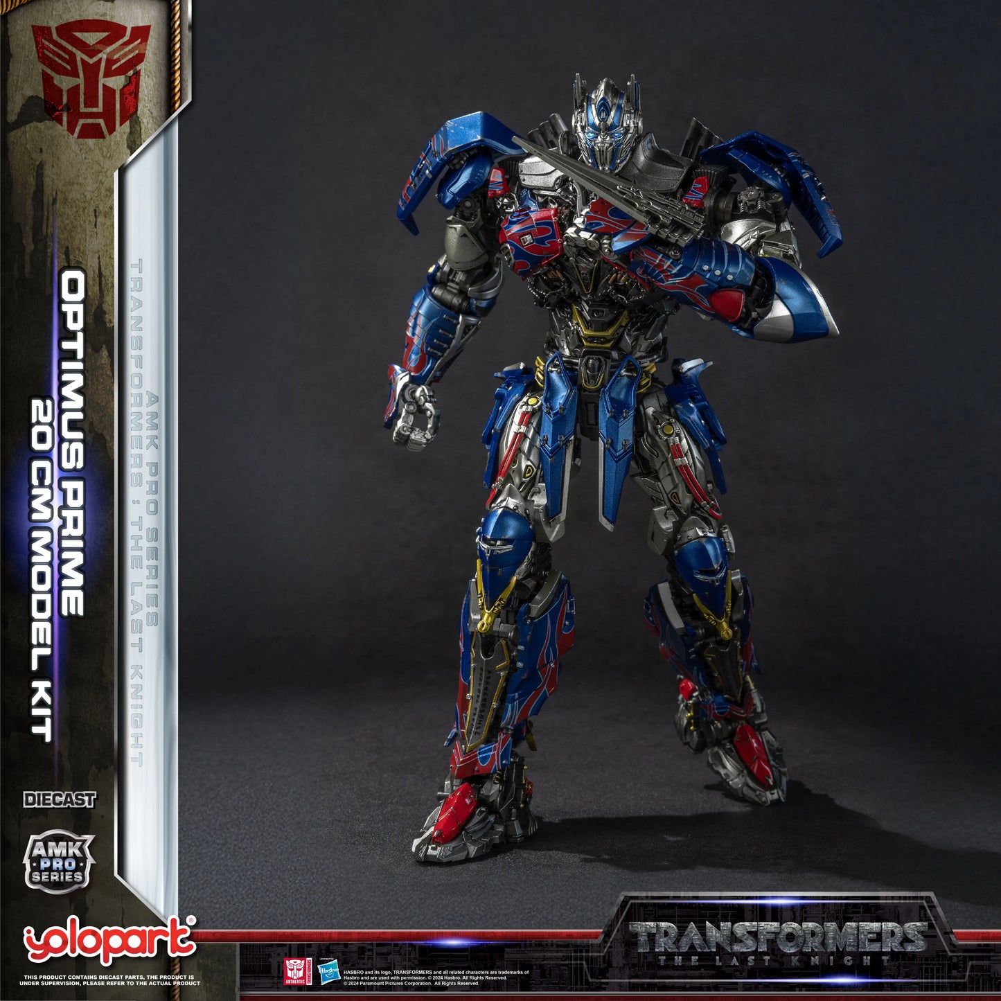 YOLOPARK Transformers Model – The Last Knight AMK PRO 20cm Optimus Prime Action Figure Toy for Boys & Men