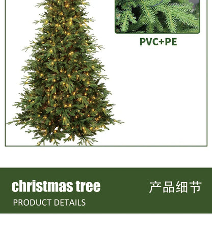 High-End PE Mixed Artificial Christmas Tree — 1.2m & 1.8m Decorative Holiday Tree for Gifts & Home Decor