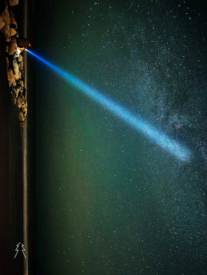 1000W Tactical LED Flashlight – Built-in 15000mAh Battery Emergency Spotlight, 9km Beam, 990,000,000LM Super Bright Torch