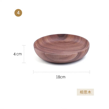 Natural Wooden Kitchen Bowl – Household Fruit & Salad Bowl with Wooden Utensils for Home & Restaurant