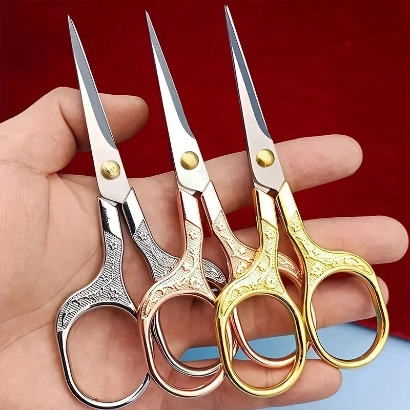 Stainless Steel Fabric Scissors – Colorful Embroidery Sewing Shears for Handicrafts & Household Use