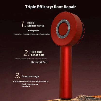 Electric Vibration Massage Comb – Red Light Therapy Scalp Brush with Hair Growth Massage & Anti Hair Loss Oil Applicator
