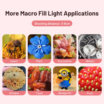 APEXEL 4K HD 15X Macro Lens Kit with LED Fill Light for iPhone, Samsung & All Smartphones