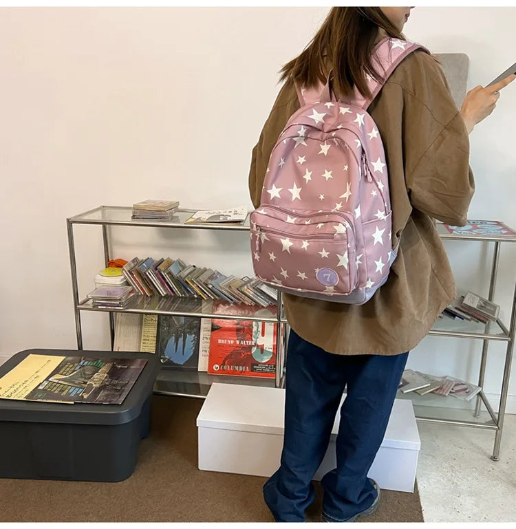 Star Laptop Backpack 17 Inch | Cute Travel & College Bag for Women, Men, Students, Back to School Bookbag