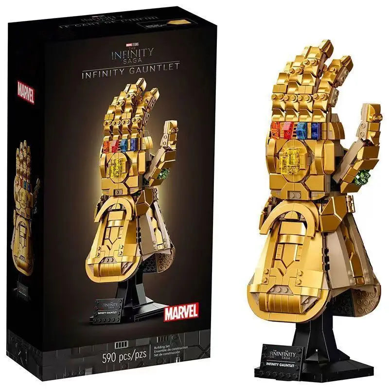Marvel 32cm Iron Man Nano Gauntlet Building Blocks – Thanos Infinity Gloves DIY Puzzle Plastic Figure Toy