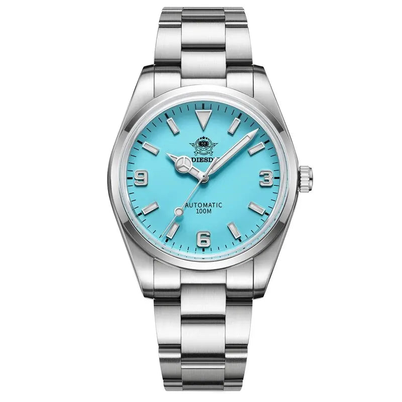 ADDIESDIVE Luxury Men’s Automatic Watch — BGW9 Luminous Bubble Mirror, Sapphire Glass, 100M Waterproof Steel Analog Timepiece