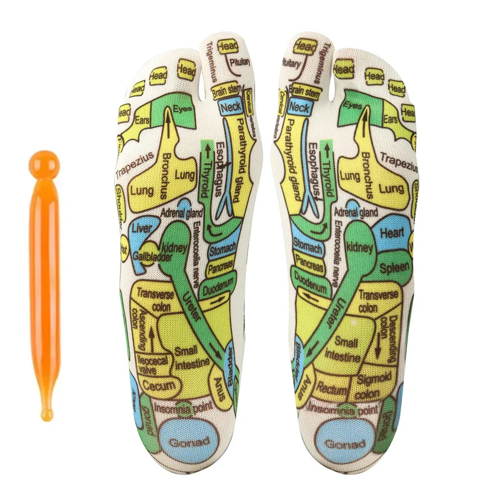 Reflexology Hand & Foot Massage Socks/Gloves – Pain Relief, Circulation & Relaxation Therapy