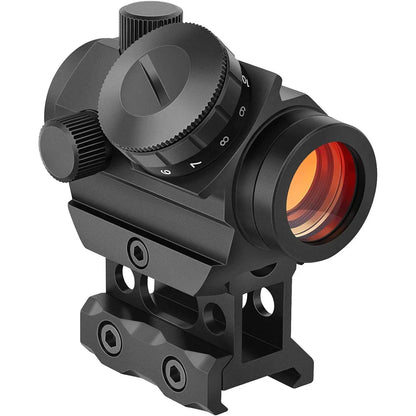 2MOA Red Dot Sight 1x25mm Reflex Scope – Waterproof, Shockproof, Fog-Proof with 1-Inch Riser Mount for Rifles