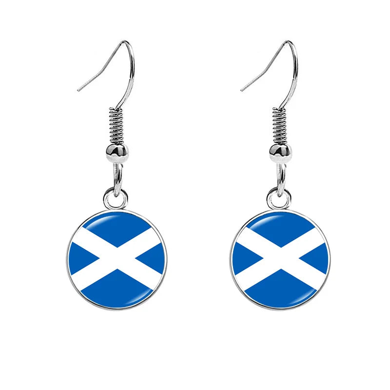 South & North America Flag Earrings - Patriotic Country Pride Drop Dangle Jewelry Gifts for Women