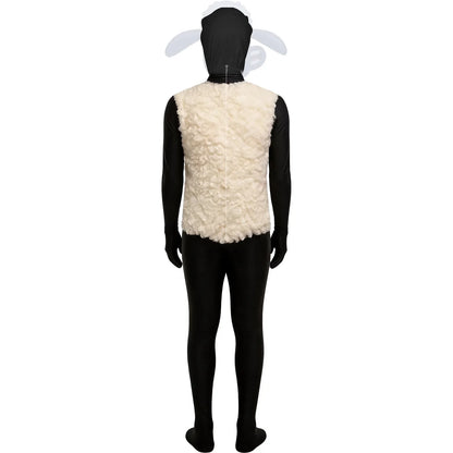 Shaun Sheep Cosplay Jumpsuit - Funny Black Sheep Hooded Costume for Halloween & Animal Parties