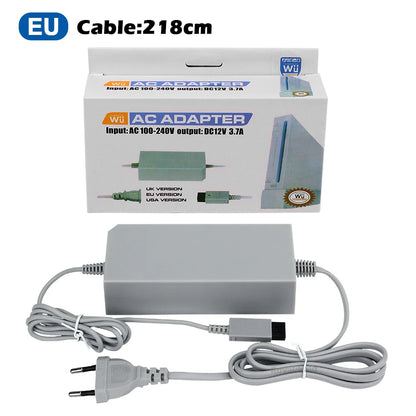 Nintend Wii AC Adapter 100-240V 12V 3.7A – EU/US Plug Wall Charger Power Supply