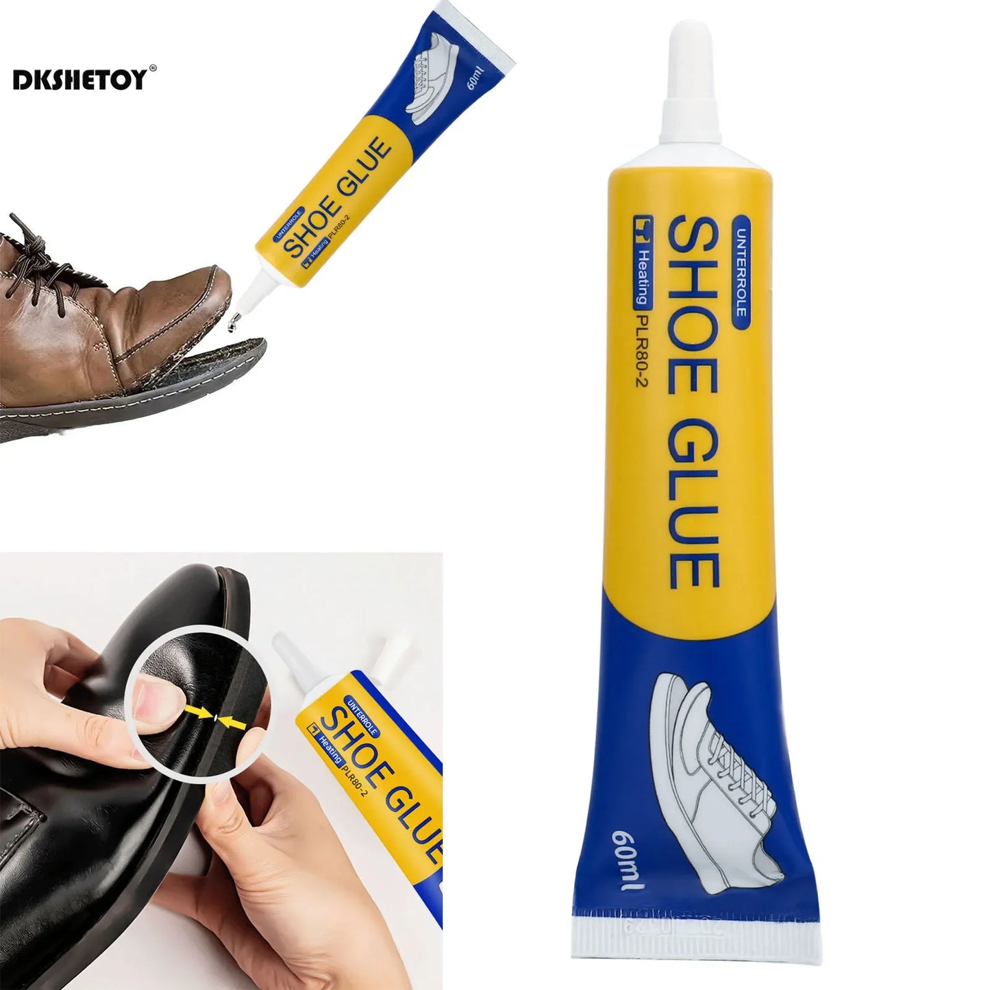 60ml Super Strong Shoe Glue, DIY Repair Adhesive, Waterproof Sneaker & Boot Sealer, Fast Leather Repair
