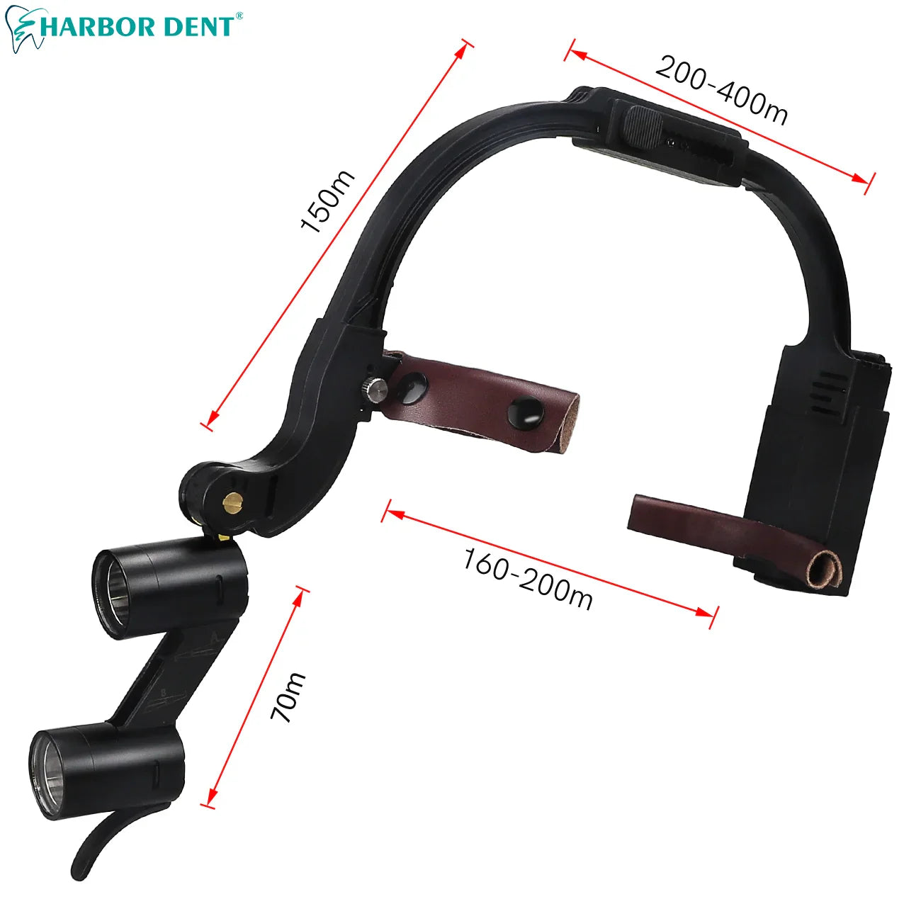5W Dental LED Headlight – 2.5X/3.5X Magnification Binocular Loupes with 2 Filters for Dentist Surgery