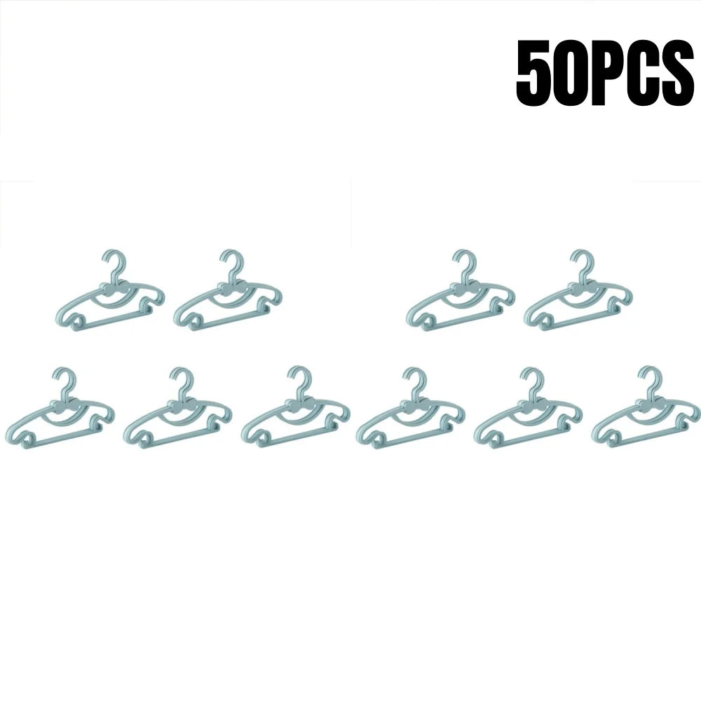 5-50PCS Baby Plastic Hangers – Kids Clothes Storage Rack for Nursery, Toddlers & Infants, Portable Home Use